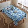 thumbnail image 2 of Blue Butterfly Pattern Rectangle Tablecloth 60"x84",Waterproof Polyester Rectangle Table Cloth, Wipeable Spillproof Polyester Tablecloth for Dining, Camping, Indoor and Outdoor, 2 of 5
