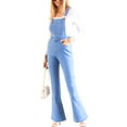 thumbnail image 2 of Women's Flare Overalls Jumpsuits Retro Bell Bottom Jeans Skinny Denim Overalls, 2 of 5