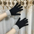 thumbnail image 4 of Exclusives Mittens Womens Warm Lined Multi Solid Buffalo Check Soft Knit Gloves, 4 of 8