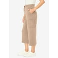 thumbnail image 3 of Woman Within Plus Size Petite Knit Cargo Capri, 3 of 5