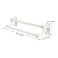 thumbnail image 2 of Soimiss Metal Double Towel Rack for Bathroom Wall Mounted Large Capacity Storage White, 2 of 8