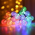 thumbnail image 4 of Xihbxyly 20 Bolas Navideñas Led, Luces de Hadas a Pilas, Luz Blanca Cálida, Decoración Versátil para Árbol, Puerta, Jardín, Uso Interior y Exterior, Ambiente Festivo, 300 Cm de Largo, 4 of 7