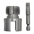 thumbnail image 1 of Durable Iron PVC Pipe Threader Set with Dual Dies for Internal & External Threading, Accommodates 1/2, 3/4, 1 Inch Pipe Sizes, Comprehensive Plumbing Tool Kit for Home Improvement, 1 of 8