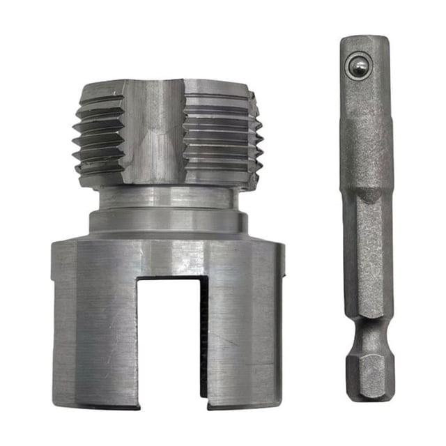 Durable Iron PVC Pipe Threader Set with Dual Dies for Internal & External Threading, Accommodates 1/2, 3/4, 1 Inch Pipe Sizes, Comprehensive Plumbing Tool Kit for Home Improvement