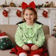 thumbnail image 2 of Yuyamidu Frog Sweatshirt Toddler Girl 1T 2T Green Long Sleeve Ruffle Shoulder Crewneck Sweatshirts Pullover Tops for Outdoor School Lightweight Soft Everyday Clothes for Fall, 2 of 8