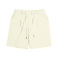 thumbnail image 6 of Linen Shorts for Men Summer Casual Elastic Waist Wide Straight Leg Loose Fit Lightweight Beach Shorts with Pockets, 6 of 6