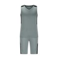 thumbnail image 3 of VBTAPA Mens Tracksuits 2 Piece Set Big and Tall Slim Fit Tank Top and Shorts Color Block Casual Sweatsuit Jogging Workout Sets Prime Sale Gray M, 3 of 6