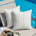 thumbnail image 2 of Throw Pillow Covers, Spring Floral 16x16 Pillow Covers for Couch/Sofa/Bed, Modern Minimalist Stripes Boho Sage Green Decorative Square Linen Cushion Pillowcase for Home Decor, 2 of 9