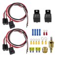 thumbnail image 1 of Kit de relé de ventilador eléctrico doble, kit de interruptor de termostato de relé automotriz de 40 AMP para interruptor de sensor de temperatura 185 encendido 175 apagado, 1 of 6