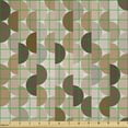 thumbnail image 2 of Ambesonne Abstract Fabric by the Yard Microfiber, Semicircles in Brown Tones, 3 Yards, Taupe Caramel, 2 of 2