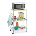 thumbnail image 7 of Whitmor Kitchen Storage Microwave Cart - Chrome - 16 Length x 22.5 Width x 34 Height inches, 7 of 7