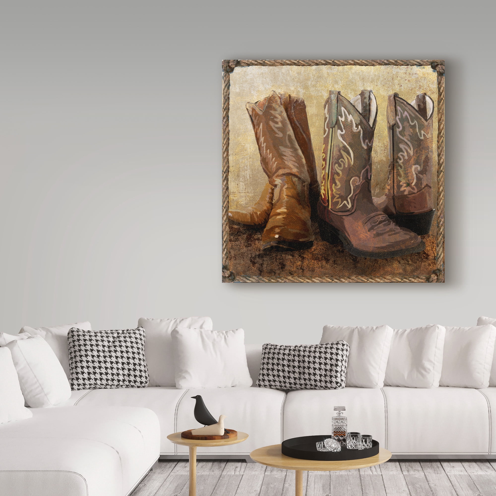 Trademark Fine Art 'Roped In Boots' Canvas Art by Art Licensing Studio
