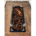 thumbnail image 5 of Phoneix 43” Propane Fire Pit Table for Outside with Lava Rocks, Weatherproof Protective Cover and Glass Windshield, Black, 5 of 9