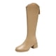 thumbnail image 2 of Teissuly Fashion Thigh-high Boots Women's Leather Fashion Lace Women's Comfortable Women's Shoes Western High-heeled Boots, Thigh-high Women's High-heeled Boots Teissuly WER202312145952, 2 of 6