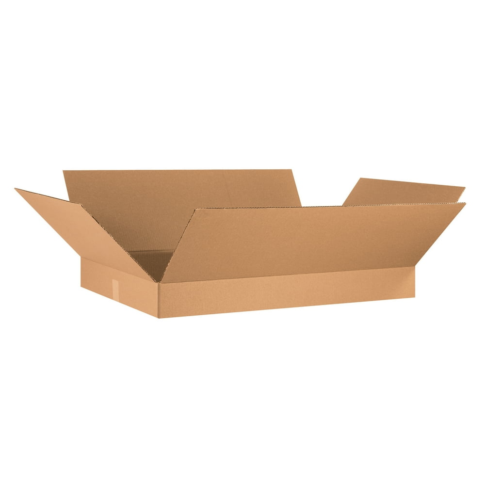 Box Partners Flat Corrugated Boxes 36" x 24" x 4" Kraft 10/Bundle 36244