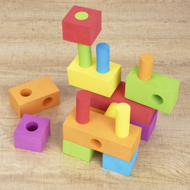 100 Luxury Life-size Foam Toy Bricks For Kids - Build For Fun, STEM,  Educational