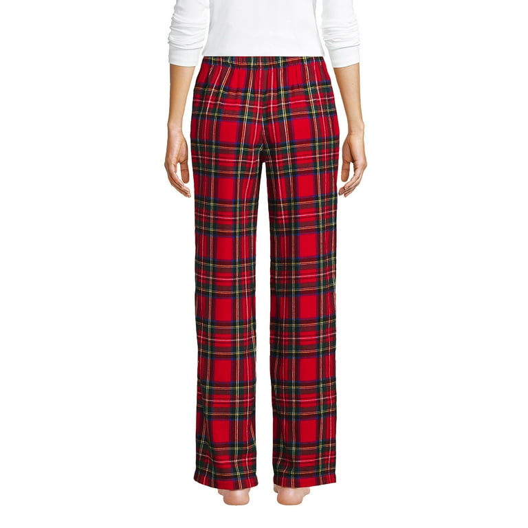 Lands End Women s Petite Print Flannel Pajama Pants Walmart