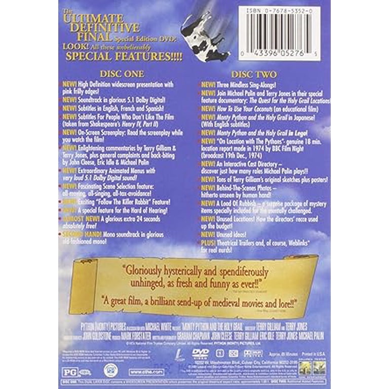 Sony Pictures Entertainment, Monty Python and the Holy Grail DVD