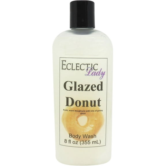 Glazed Donut Body Wash by Eclectic Lady, Liquid Shower Gel for Women and Men, 8 Ounces