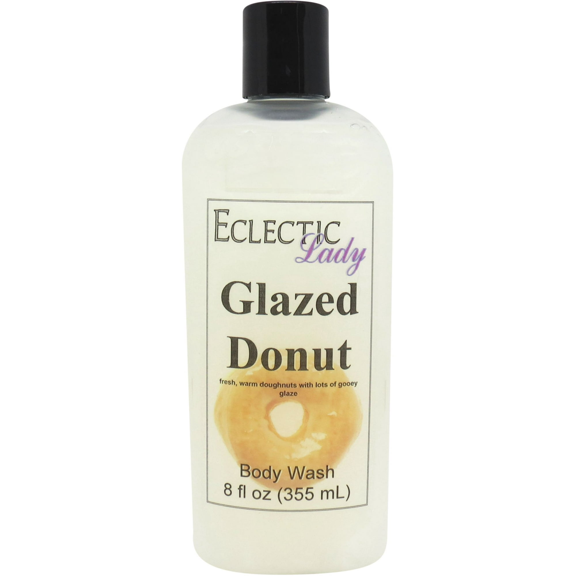 Glazed Donut Body Wash by Eclectic Lady, Liquid Shower Gel for Women and Men, 8 Ounces