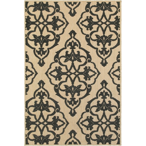 Moretti Loyalty Area Rug 001B9 Outdoor Sand Curved Pointed