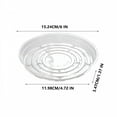 thumbnail image 2 of BPPEG Transparent Plastic Tray, Plant Saucers (5-Pack) - Clear, Round (Diameter: 6), 2 of 7