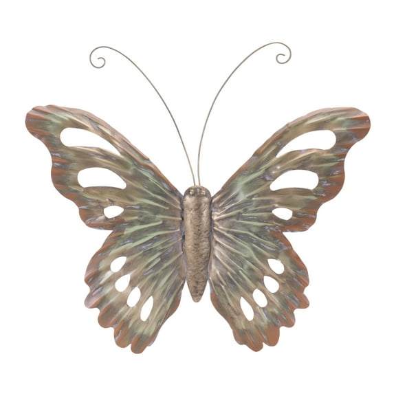 Melrose Butterfly Garden Wall Decorations - 23.5" - Gold and Gray - Set of 2