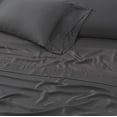 thumbnail image 2 of Royal Borough Luxury Tencel Lyocell Sheets Set - Soft Breathable Cooling Sheets for Hot Sleepers - Deep Pockets Hotel Quality Tencel Sheets Cooler Than Cotton - 4 Pieces King Size - Charcoal, 2 of 4