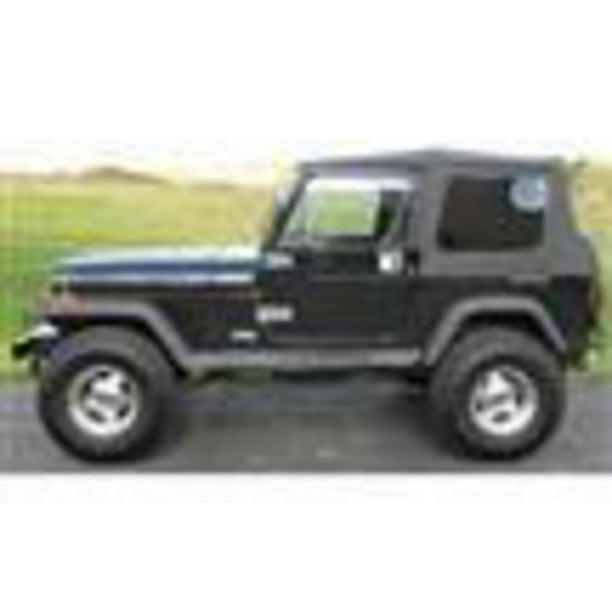Rampage Complete Soft Top with Tinted WIndows and No Door Uppers (Black  Diamond) - 68035 1995 Jeep Wrangler 
