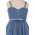 thumbnail image 2 of Chiffon Pleated Sequin Beads Shoulder Strap Easter Summer Flower Girls Dresses Big Girl Dusty Blue 14 CC 5012, 2 of 4