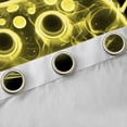 thumbnail image 4 of Manfei Futuristic Yellow Gamegame Blackout Curtains Set of 2 (52x84 Each), Psychedelic Honeycomb Window Curtains, Teens Kids Boys Curtains and Drapes, Living Room Curtains Decor, 4 of 6
