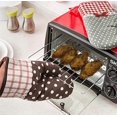 thumbnail image 3 of Oven Mitt, Heat Resistant Oven Mitt with Quilted Cotton Lining, Baking Mitt for Grilling, Cooking, Baking, Barbecuing, Microwaving (Brown), 3 of 4