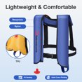 thumbnail image 6 of WARMOUNTS Automatic Inflatable Life Jacket w/ Whistle, Adult PFD Survival Buoyancy Vest for Boating Fishing Sailing Surfing Kayaking for Men Women Max Waist Size: 50'', 6 of 7