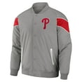 thumbnail image 2 of Men's Darius Rucker Collection by Fanatics Gray Philadelphia Phillies Baseball Raglan Full-Snap Jacket, 2 of 3