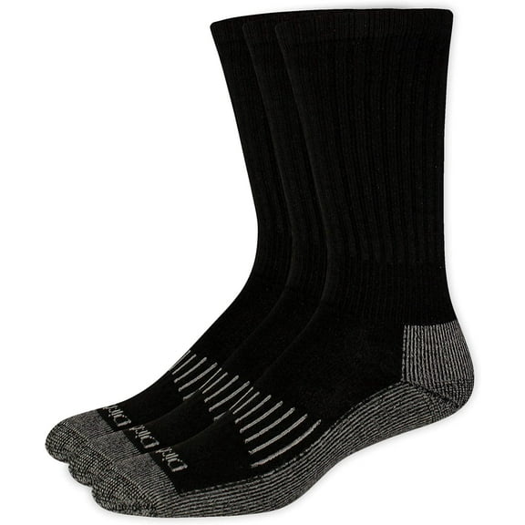 Men's Big and Tall 3 Pack Heavyweight Cushion Compression Work Crew Socks