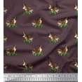 thumbnail image 1 of Soimoi Poly Georgette Fabric Grass & Boxer Dog Fabric Prints by Yard 52 Inch Wide, 1 of 1