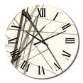thumbnail image 2 of Designart "Contemporary Minimalist Black and White V III" Abstract Shapes Oversized Wall Clock, 2 of 5