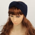 thumbnail image 2 of Moda mantener caliente invierno plegable sólido mujeres punto señoras gruesas diademas diadema Fridja  nalpqowj27359, 2 of 5