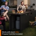 thumbnail image 5 of MRUAKA 8 Pieces Patio Furniture Set with Fire Pit Table, Outdoor Furniture Sectional Rattan Sofa, Patio Couch with Glass Coffee Table for Backyard Garden (Black), 5 of 10