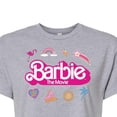 thumbnail image 3 of Barbie the Movie - Movie Logo Icons - Juniors Cropped Cotton Blend T-Shirt, 3 of 5