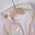 thumbnail image 6 of Toddler Raincoat Girls Lightweight Jacket Windproof Hooded Zipper Coat Raincoat Reflective Sun Girls Rain Jacket White 5 Years-6 Years, 6 of 7