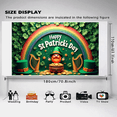 thumbnail image 6 of LUUFILx St Patricks Day Backdrop Banner Leprechaun Party Decor Lucky Charm Rainbow Background Holiday Decorations Balloons Props Celebration Gold Coins, 6 of 9