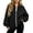 Black #3, variant on Evdexr Women Sweatshirts Long Sleeve Zip Up Drop Shoulder Jackets Winter 2026 Casual Trendy Sweatshirt Solid Loose Fit Oversized Athletic Jacket with pockets 2XL