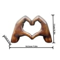 thumbnail image 6 of TNOBHG Desktop Heart Hand Sculpture Heart Hand Figurine Resin Sculpture Statue for Home Office Desktop Decoration Heart-shaped Gesture Ornament Perfect, 6 of 8