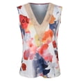 thumbnail image 3 of DYMADE Women Floral Print Sleeveless V-Neck Summer Casual Lace Tank Top, 3 of 7