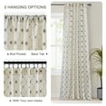 thumbnail image 6 of NICETOWN Natural Cotton Linen Curtains 84 inch Long, Linen Blend Diamond Pattern Organic Privacy Window Drapes Rod Pocket & Back Tab with Light Filtering for Bedroom Living Room, 52"x84", 2 Panels, 6 of 8