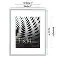 thumbnail image 2 of Americanflat 11x14 Picture Frame in Silver - Displays 8x10 With Mat and 11x14 Without Mat - Horizontal and Vertical Formats for Wall, 2 of 5