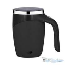 Fully Automatic Self Stirring Coffee Mug | Stainless Steel Magnetic Mixing Cup | Temperature Sensitive Button | Double Wall Insulated Office Water Cup | 1-Piece Set