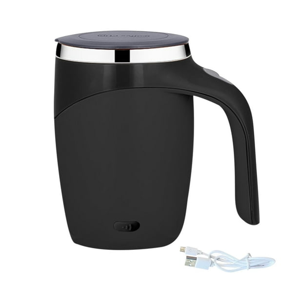 Fully Automatic Self-Stirring Coffee Cup, Stainless Steel Magnetic Stirring Mug with Temperature-Sensitive Button for Office, Home, and Travel Use