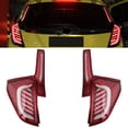 thumbnail image 4 of Ikon Motorsports Fits 14-17 Honda FIT JAZZ Full LED Light Bar Tail Lights Switchback - Red Clear, 4 of 5